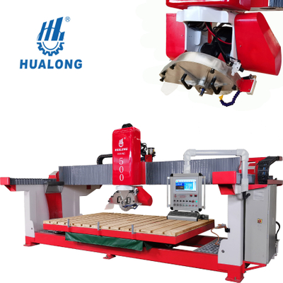 HUALONG HSNC-500 שיש גרניט cnc מכונת חיתוך אבן אוטומטית עם אינטרפולציה של 3 צירים למשטחים