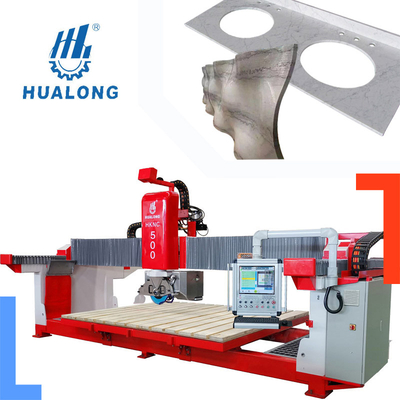 מכונות אבן Hualong רב תכליתי מכונת חיתוך לוח גרניט 5 צירים מסור גשר CNC מכונת חיתוך אבן HKNC-500